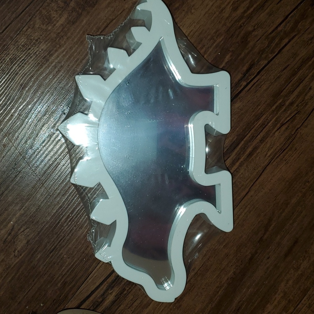 New T-Rex & Stregosaurus Wall Decor or Stand Up Dinosaurs Mirrors 9"